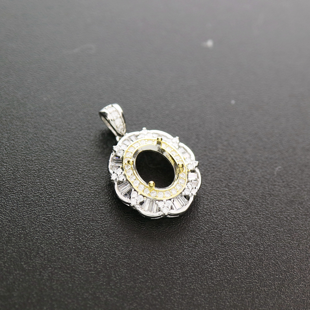 Wiele rozmiarów owalna ramka z – Bezels Set Pendant recenzja i cena