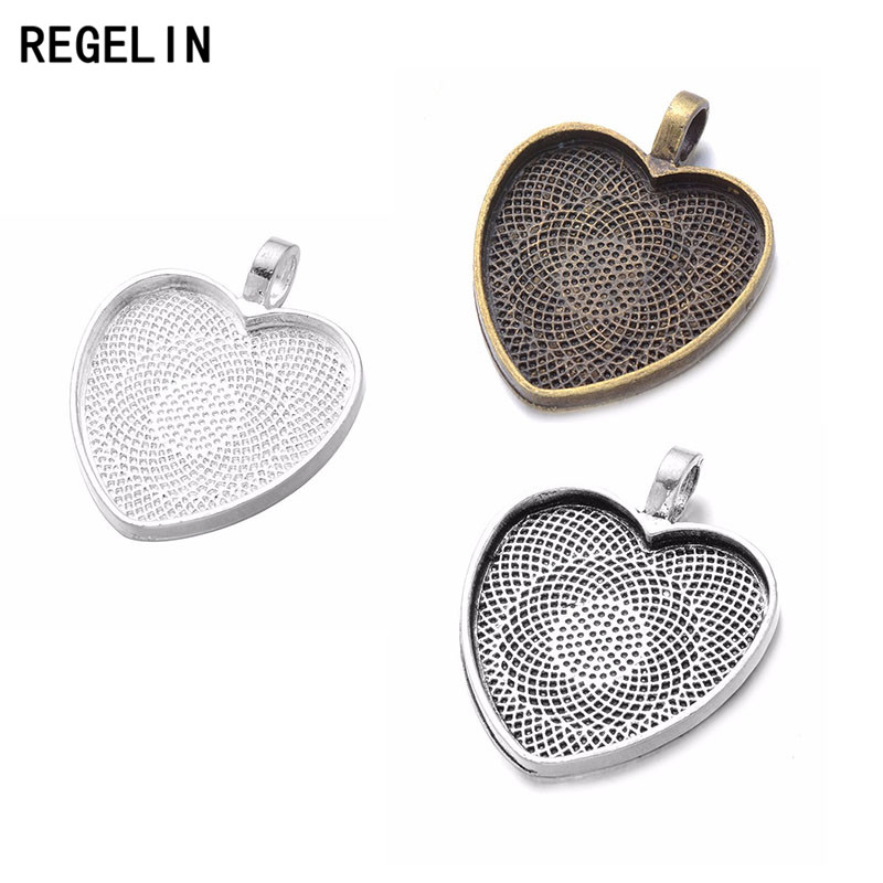 REGELIN serca Cabochons ustawi – Bezels Set Pendant recenzja i cena